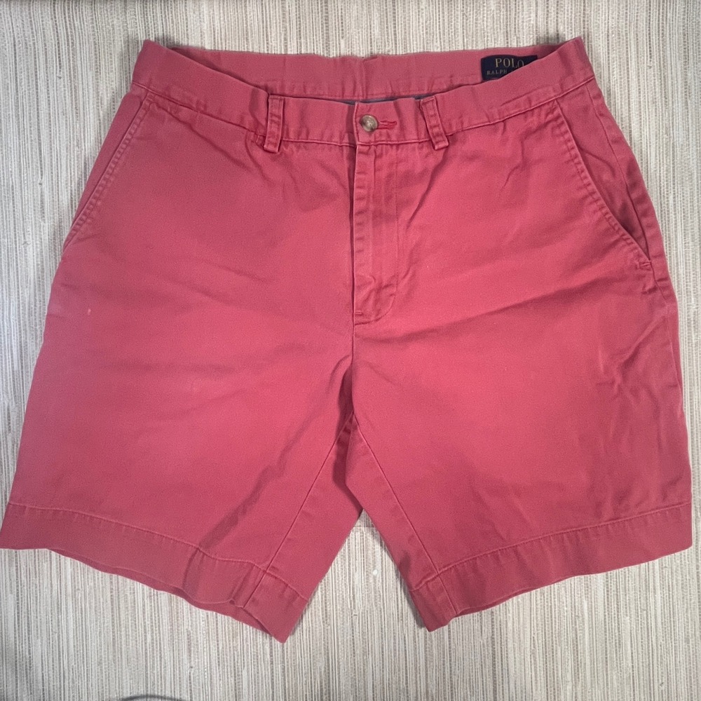 Polo Ralph Lauren Men Classic Fit Chino Shorts Coral Pink Size 32